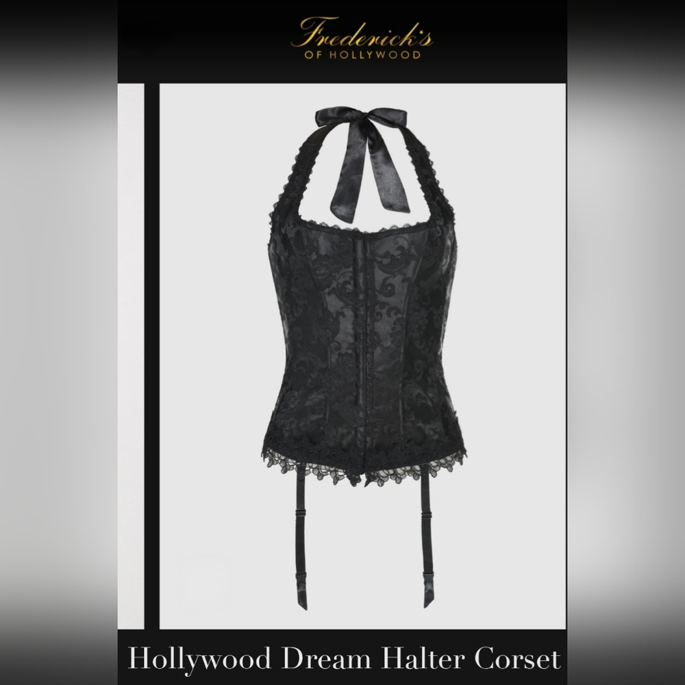 Frederick's of Hollywood Black Lace Corset